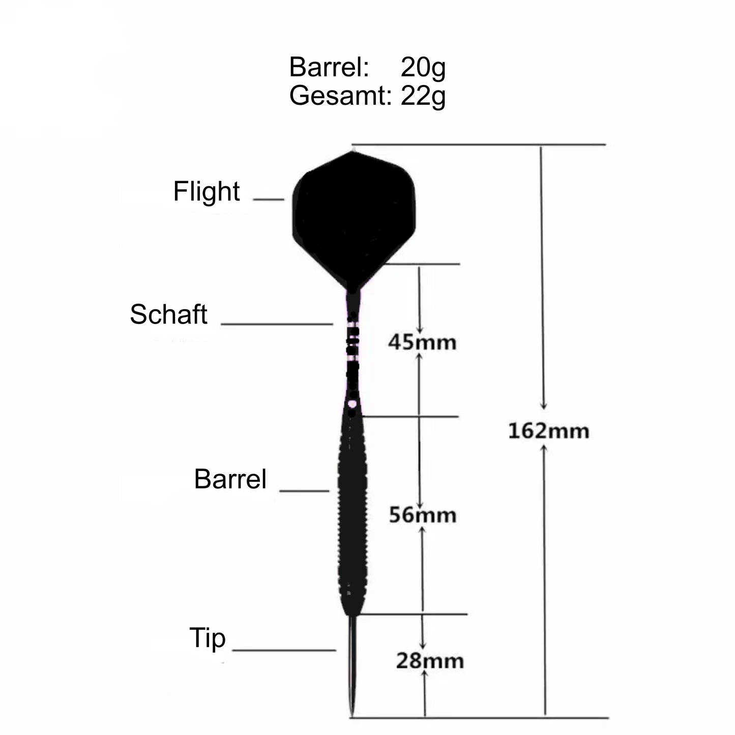 Darts Set "Green Power"