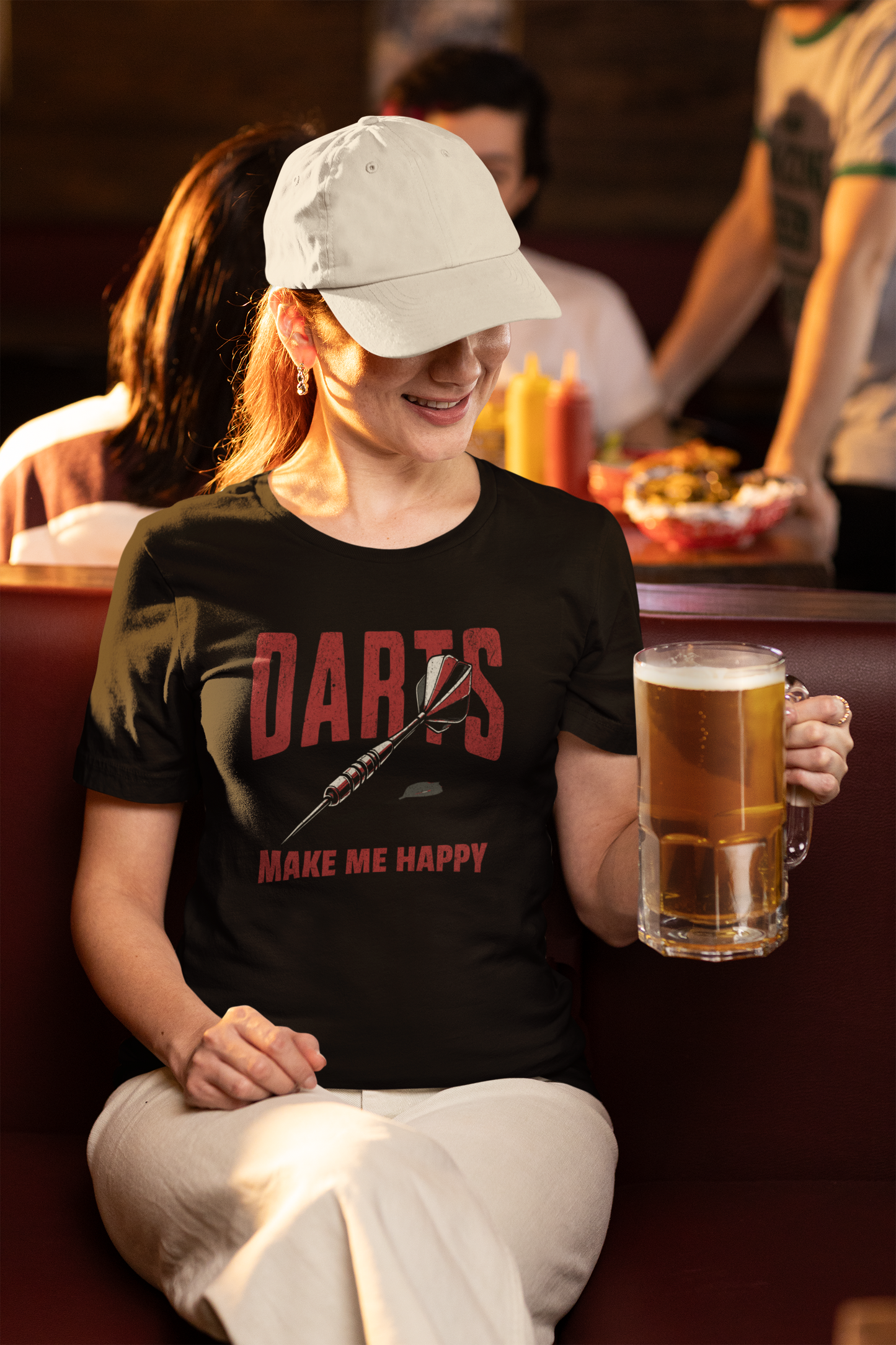 Darts make me happy - Ladies Premium Shirt