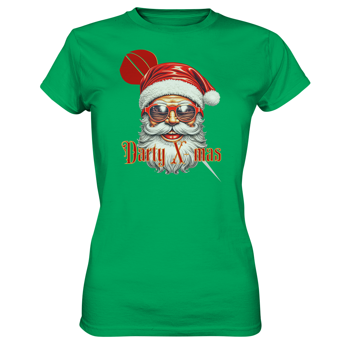 "Smiling Santa" - Ladies Premium Shirt