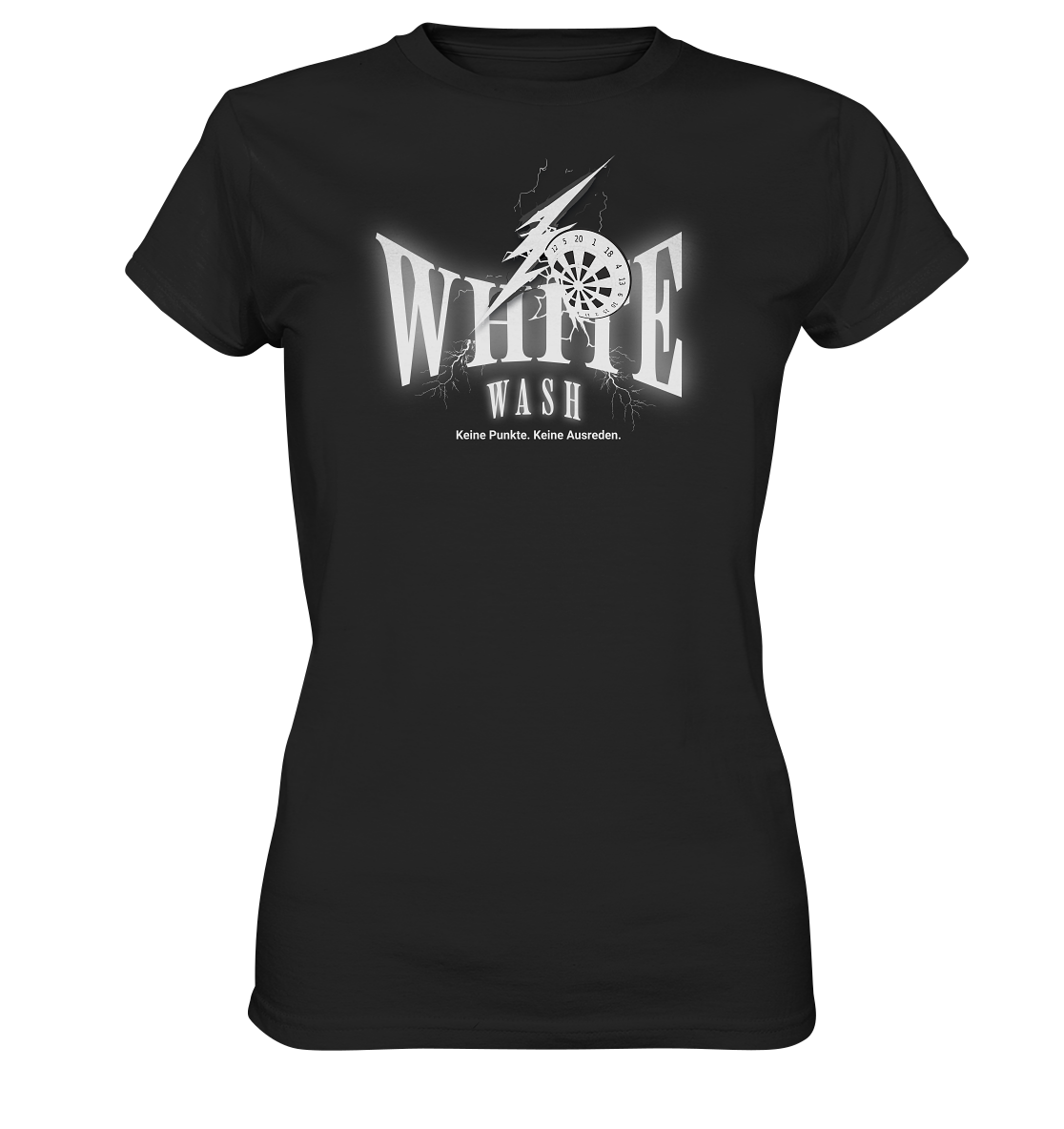 White wash (black Shirt) - Ladies Premium Shirt - Ladies Premium Shirt