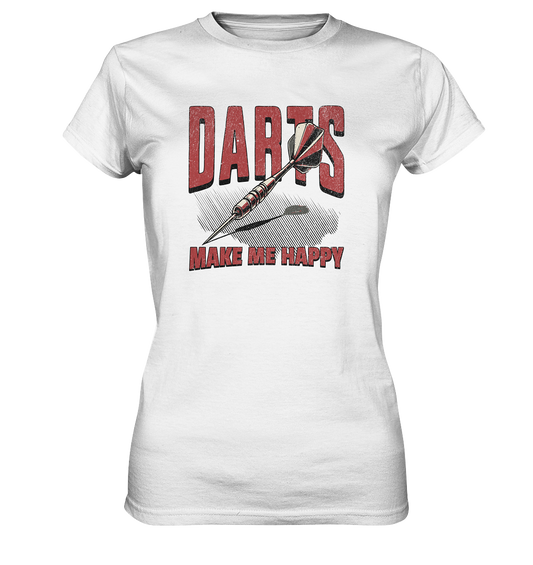 Darts make me happy - Ladies Premium Shirt
