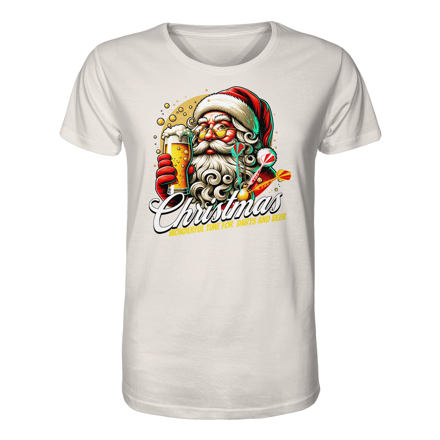 Chritsmas- wonderful Time for Darts and Beer - Organic Shirt