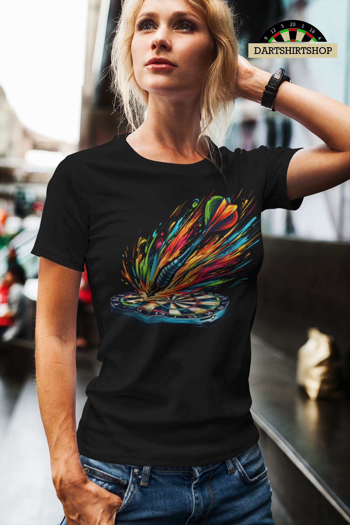 Darts Splash - Womens Premium Classic T-Shirt
