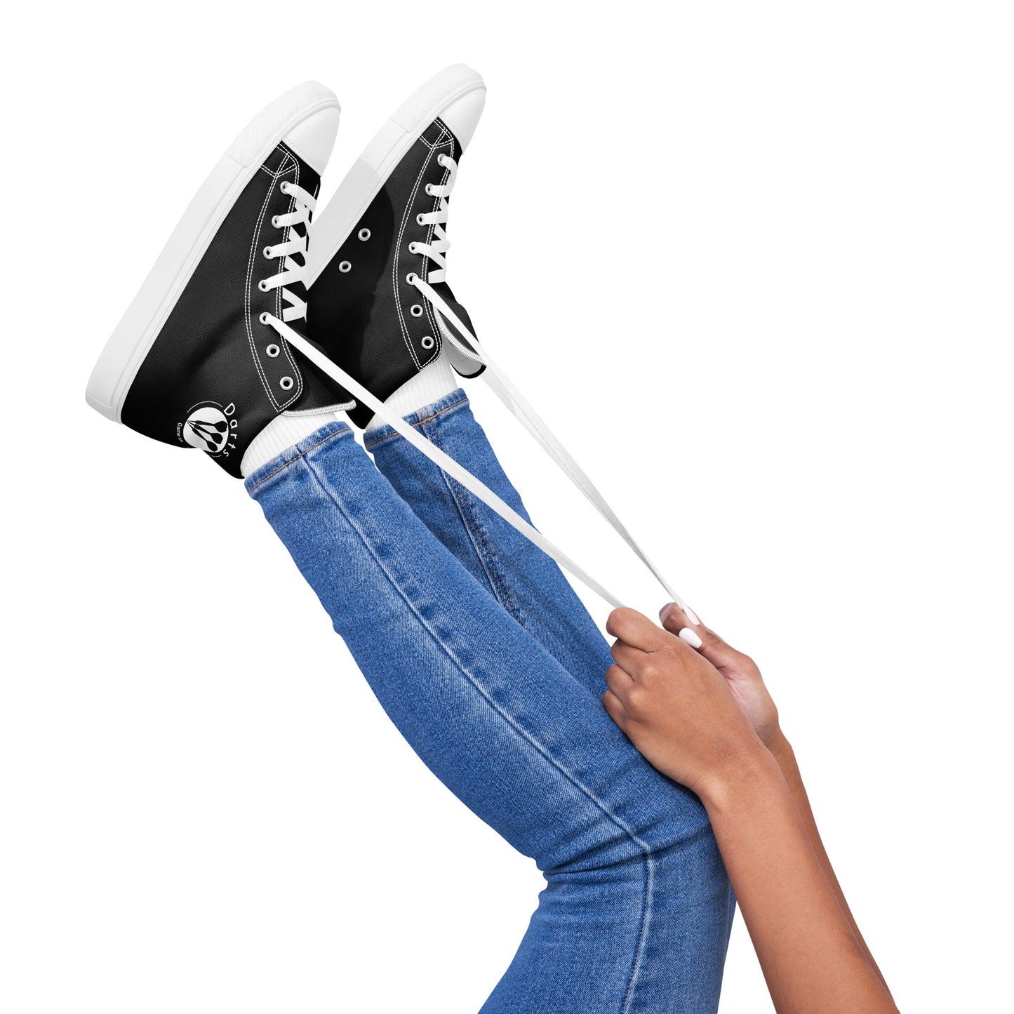 Top Leinenschuhe, Sneaker, Chucks Dartsschuhe für Damen "Black Edition"