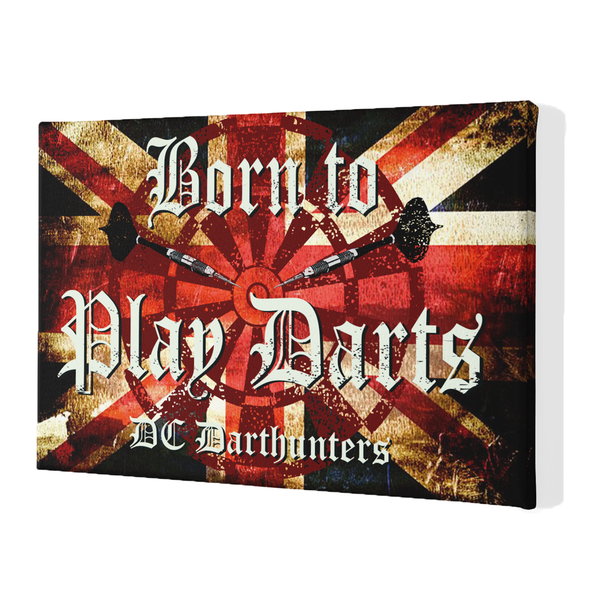Vintage Canvas "Born to play Darts"