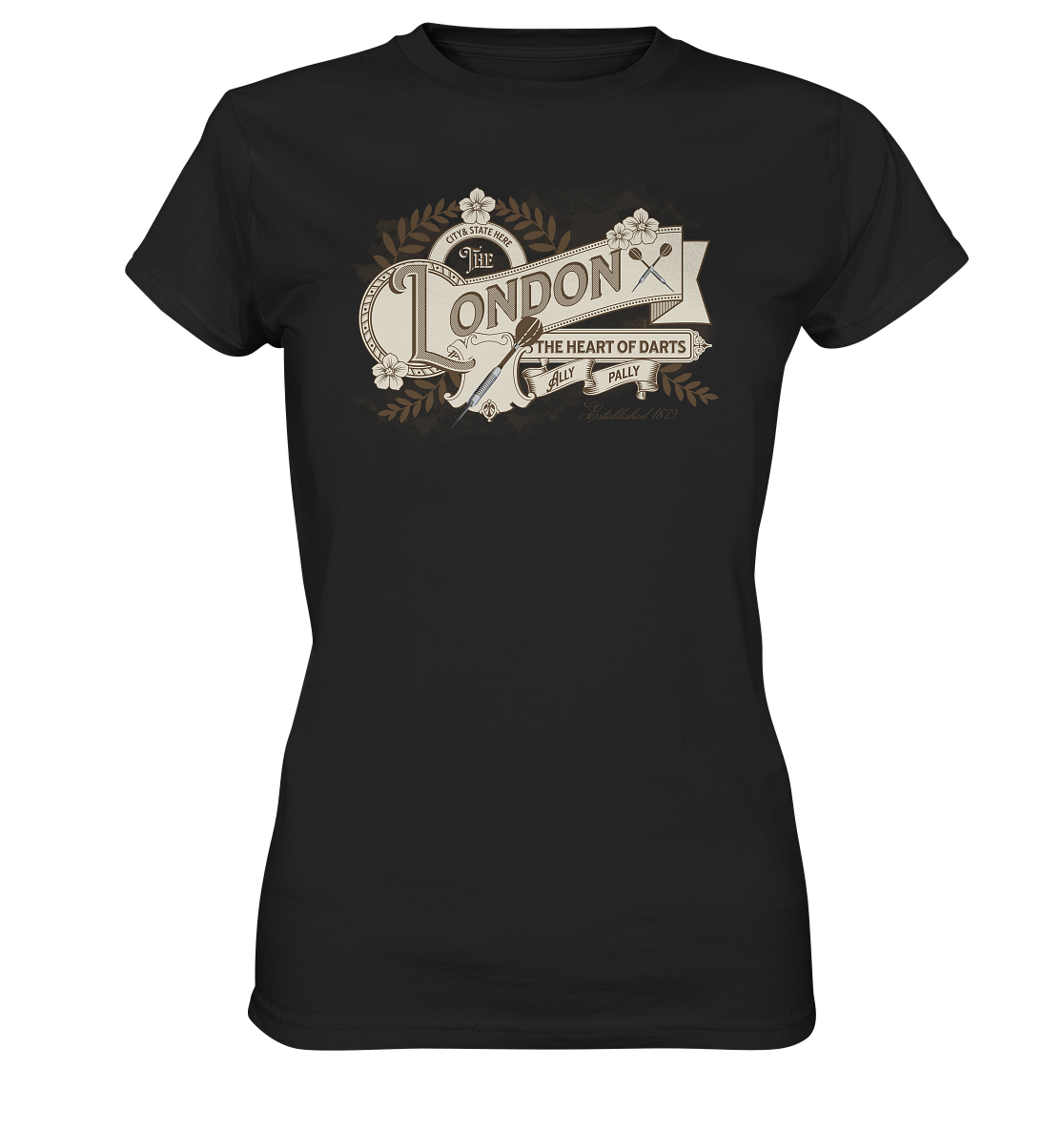 "London Heart of Darts" - Ladies Premium Shirt