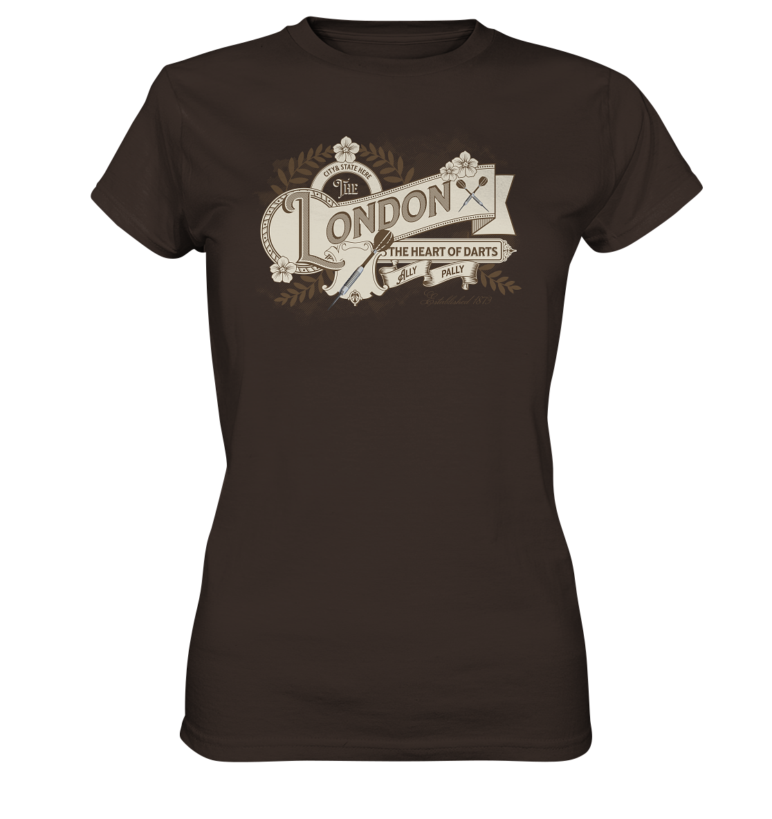 "London Heart of Darts" - Ladies Premium Shirt