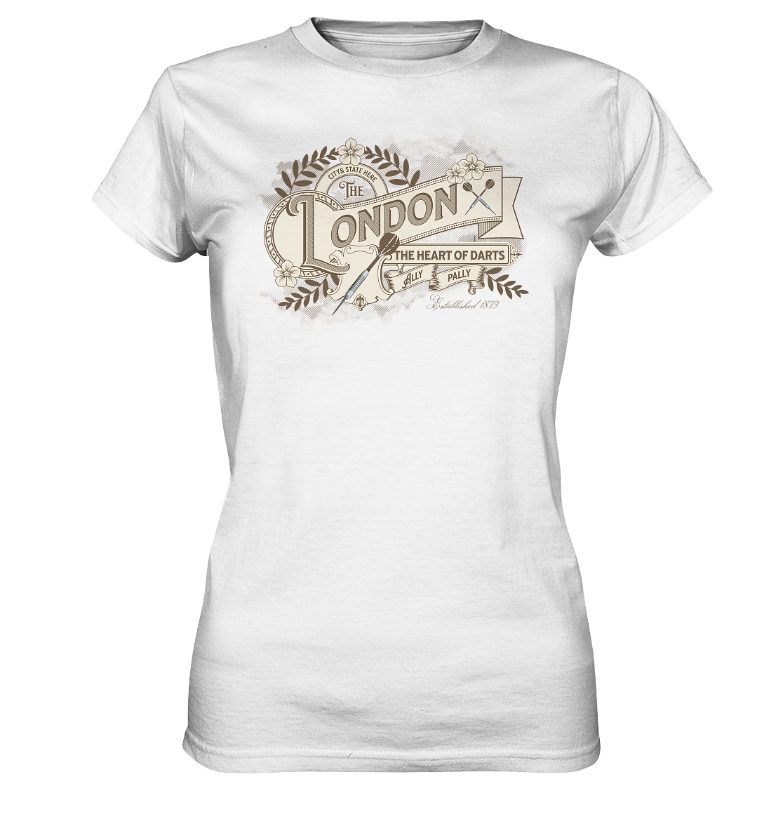 "London Heart of Darts" - Ladies Premium Shirt