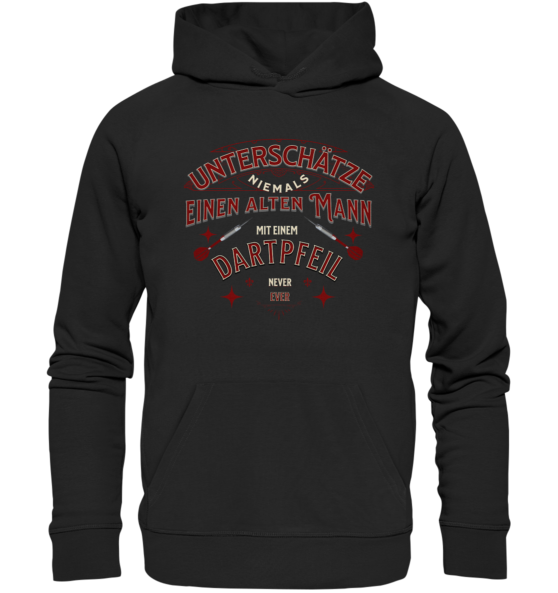 "Unterschätze niemals einen alten Mann" - Premium Unisex Hoodie