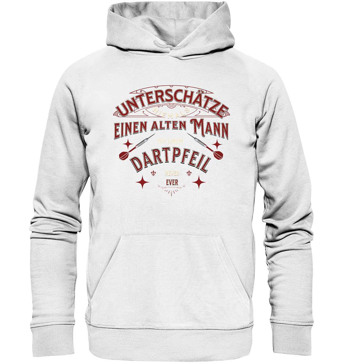 "Unterschätze niemals einen alten Mann" - Premium Unisex Hoodie
