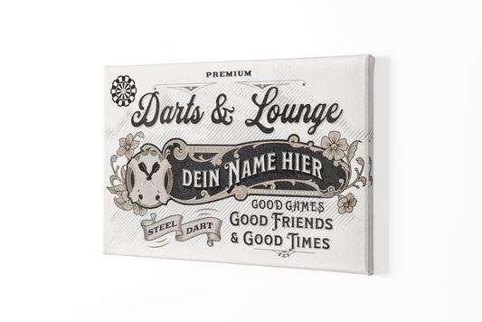 Vintage Canvas "Darts & Lounge"
