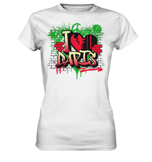 "Love Darts Graffiti" - Ladies Premium Shirt