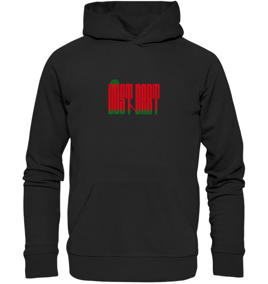 "Just Dart Long Letters" - Organic Basic Hoodie