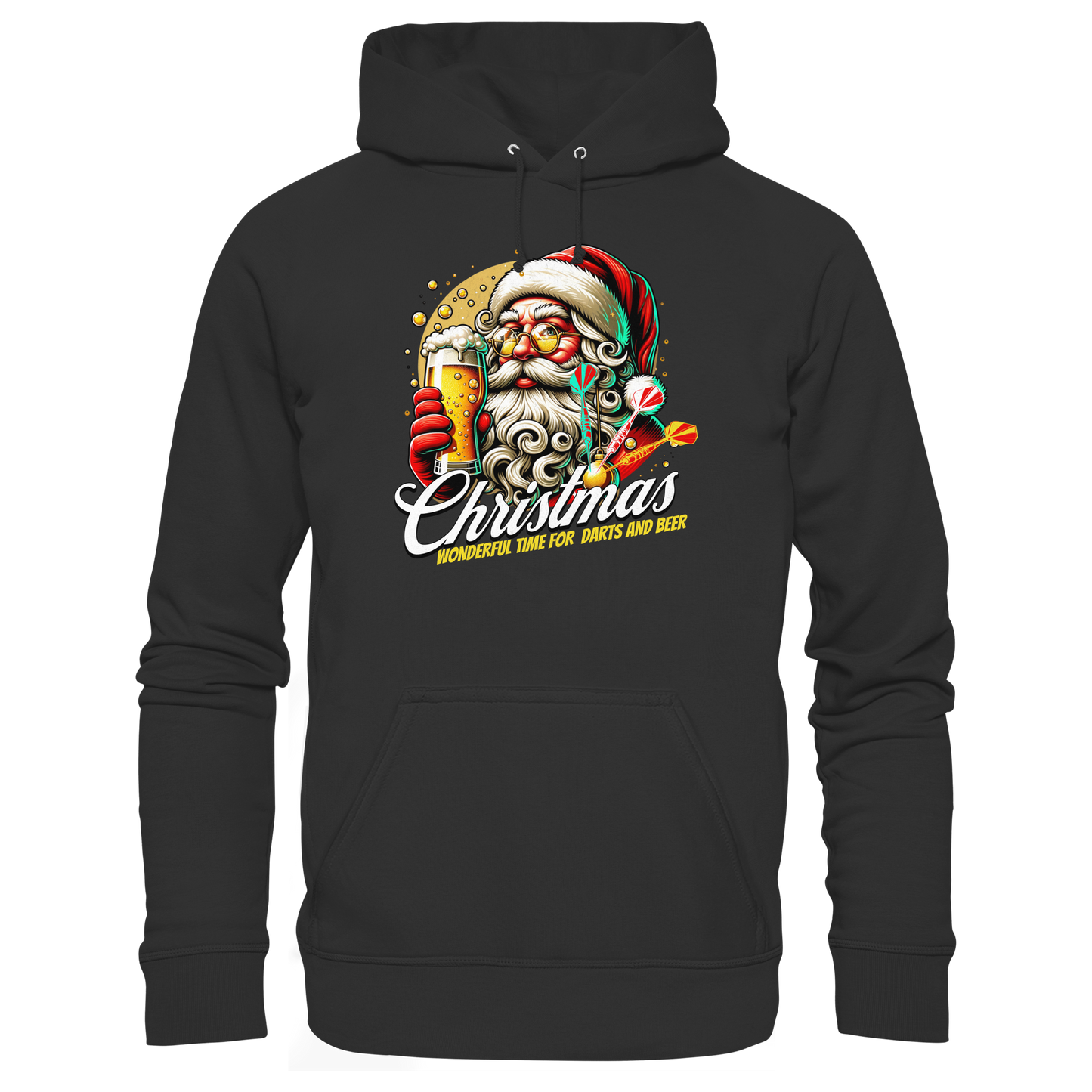 Chritsmas- wonderful Time for Darts and Beer - Organic Basic Hoodie