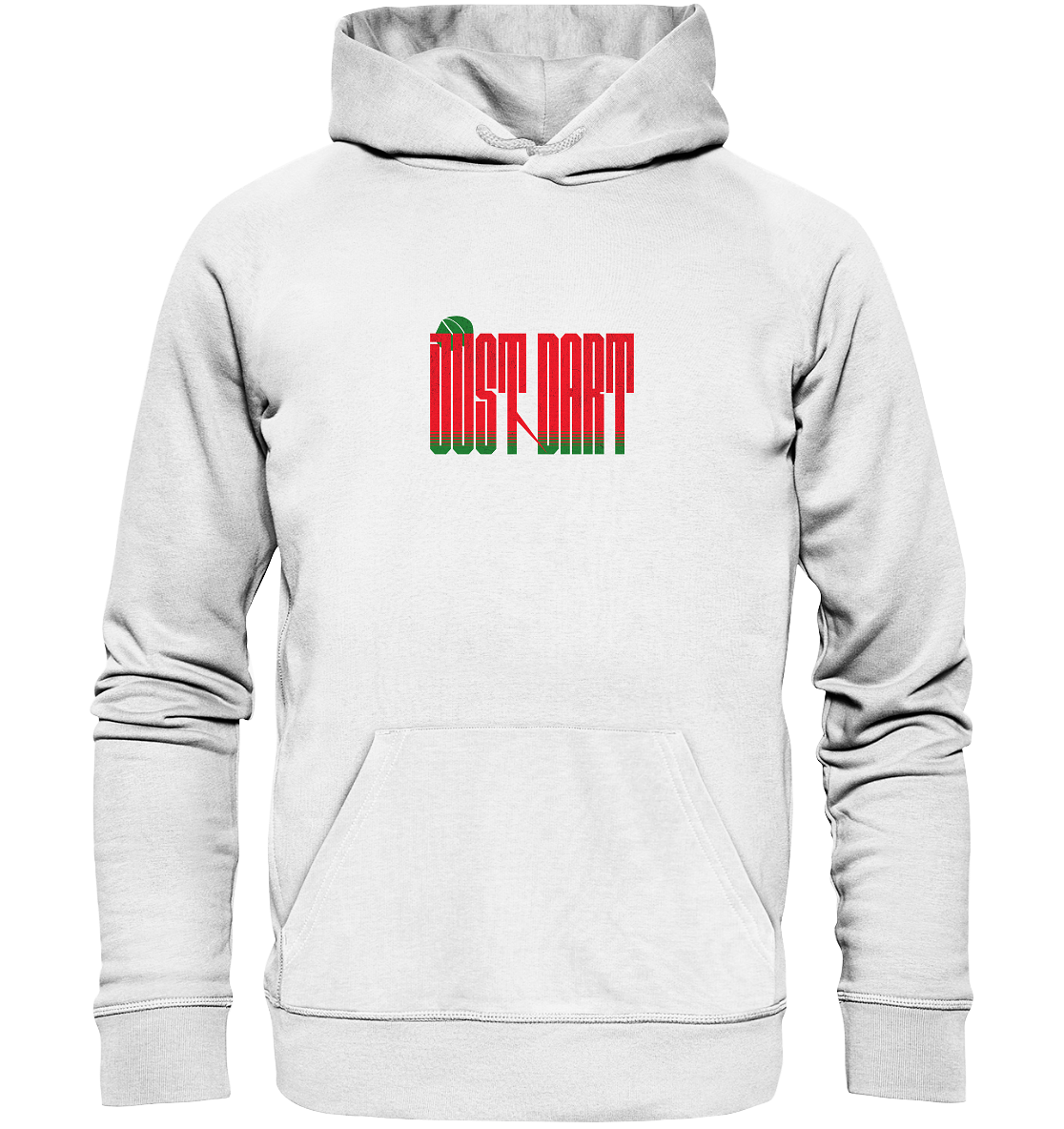 "Just Dart Long Letters" - Organic Basic Hoodie