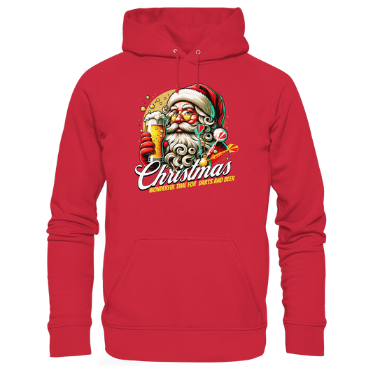 Chritsmas- wonderful Time for Darts and Beer - Organic Basic Hoodie