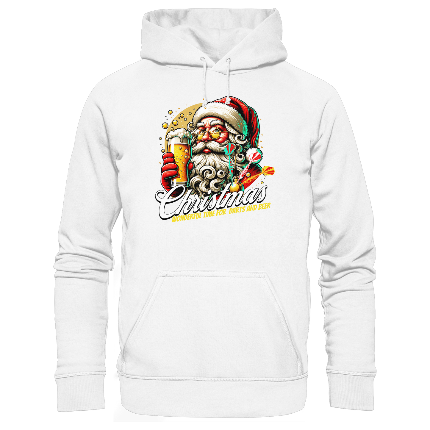 Chritsmas- wonderful Time for Darts and Beer - Organic Basic Hoodie
