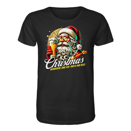 Chritsmas- wonderful Time for Darts and Beer - Organic Shirt