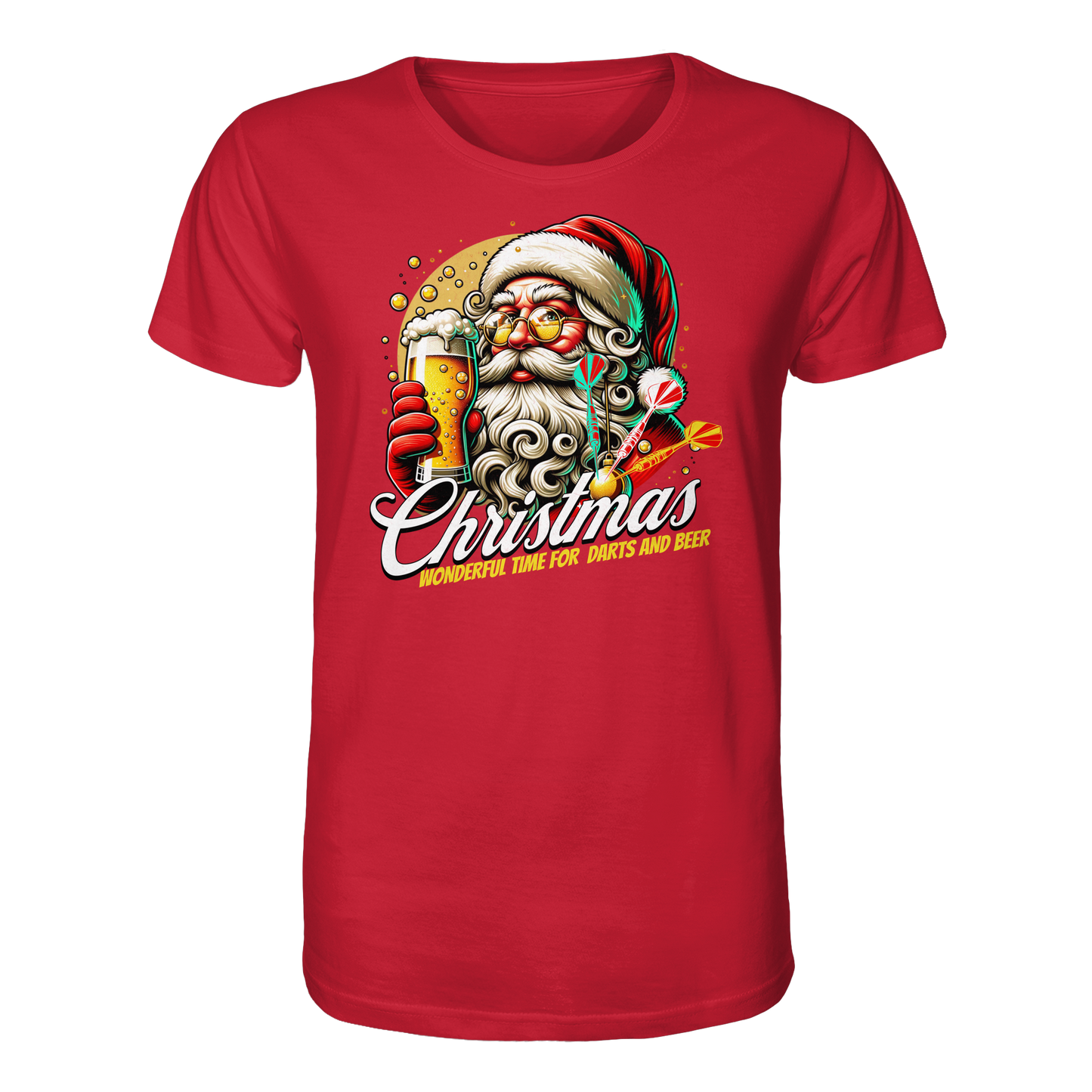 Chritsmas- wonderful Time for Darts and Beer - Organic Shirt