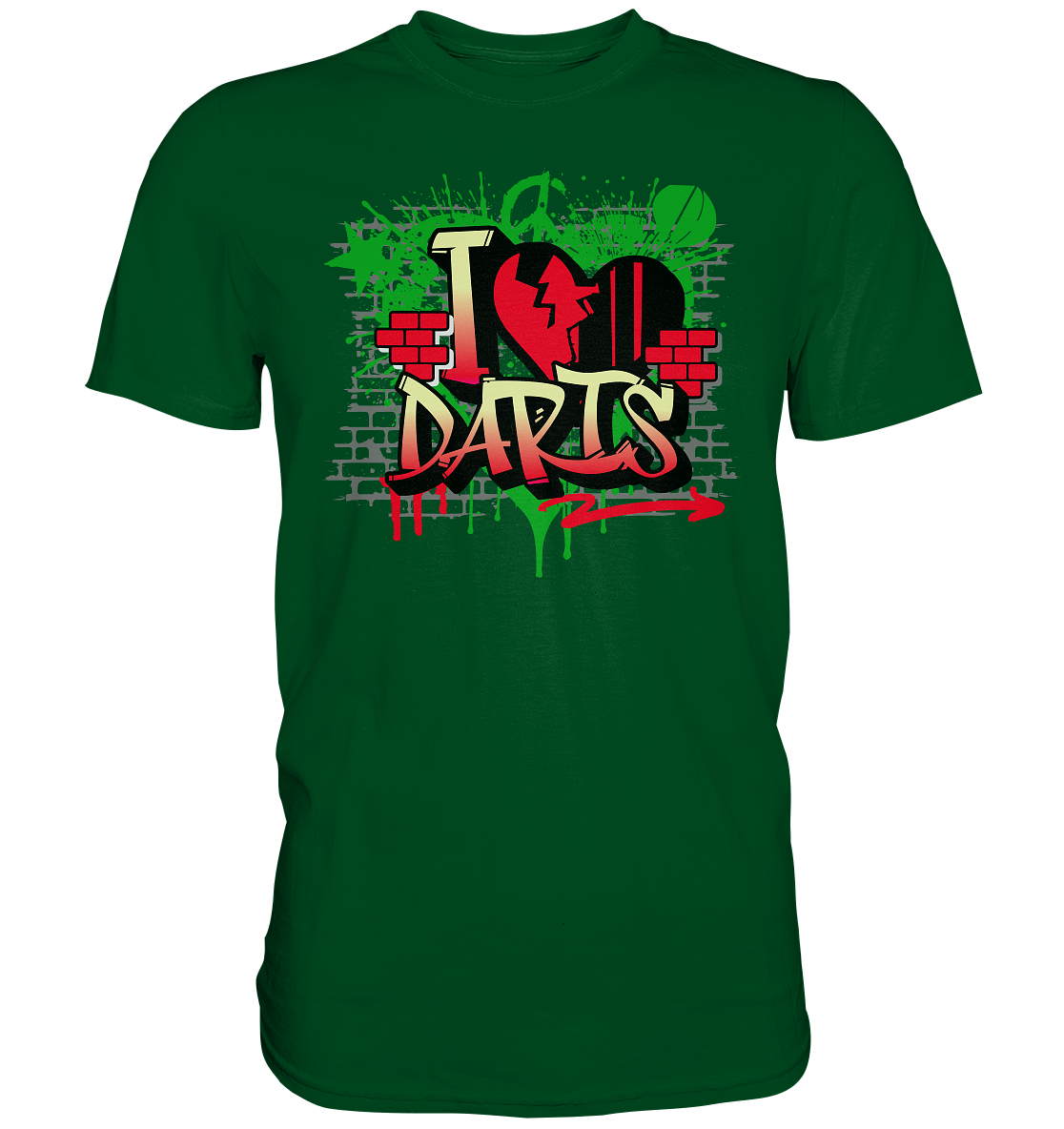 "Love Darts Graffiti" - Premium Shirt