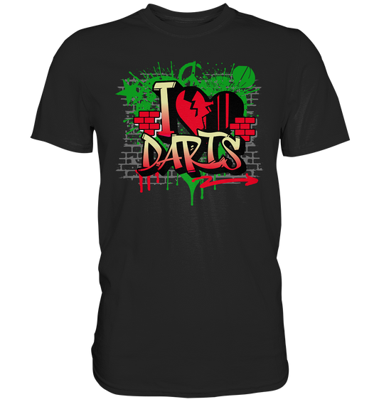 "Love Darts Graffiti" - Premium Shirt