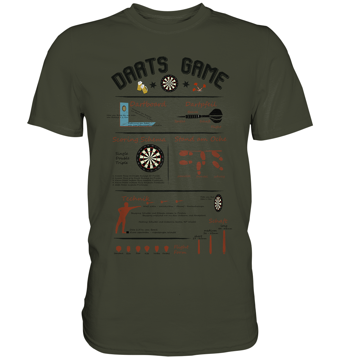 "Darts Game Basics " - Premium Shirt