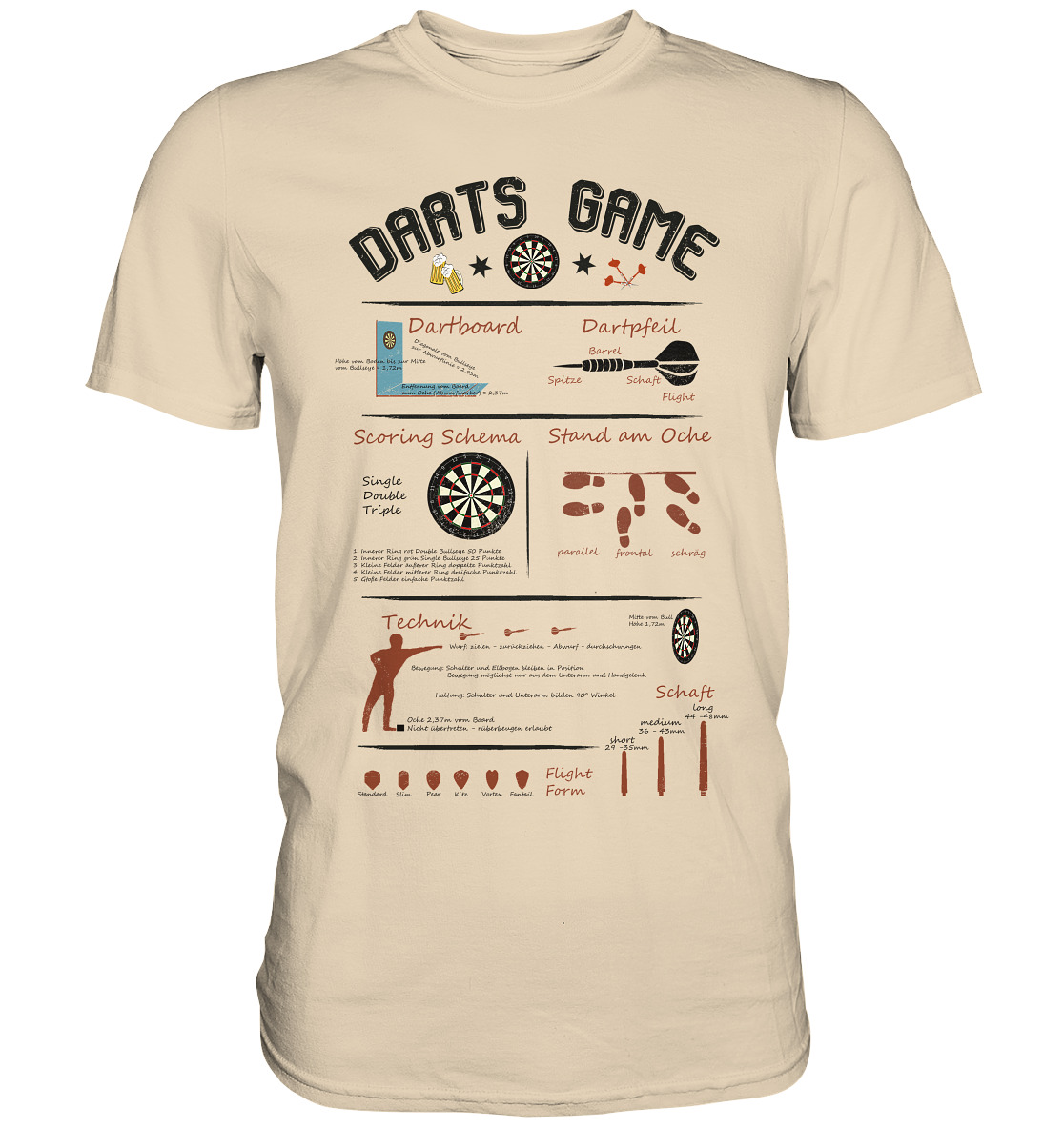 "Darts Game Basics " - Premium Shirt