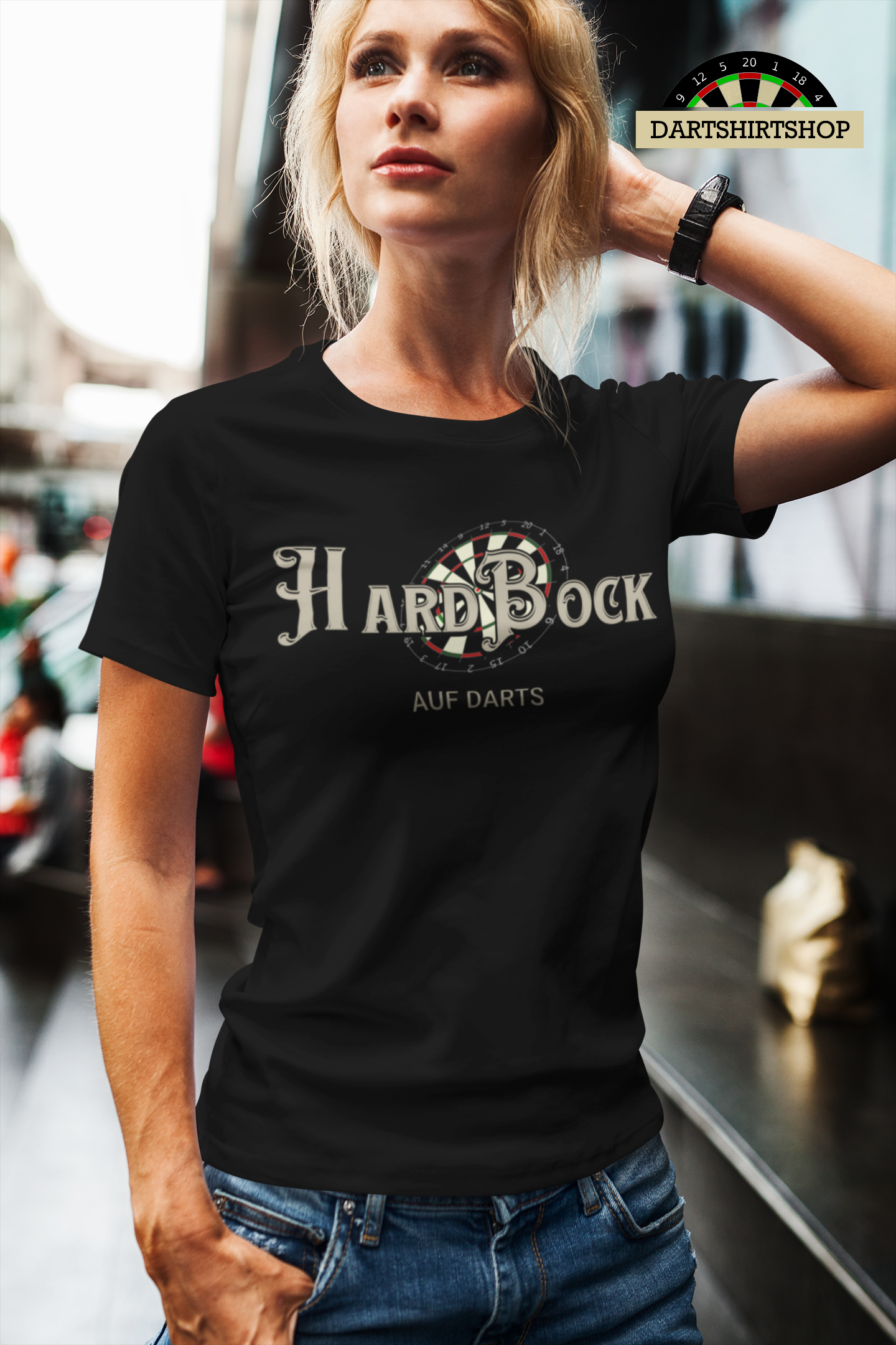 "Hard Bock auf Darts" - Ladies Premium Shirt