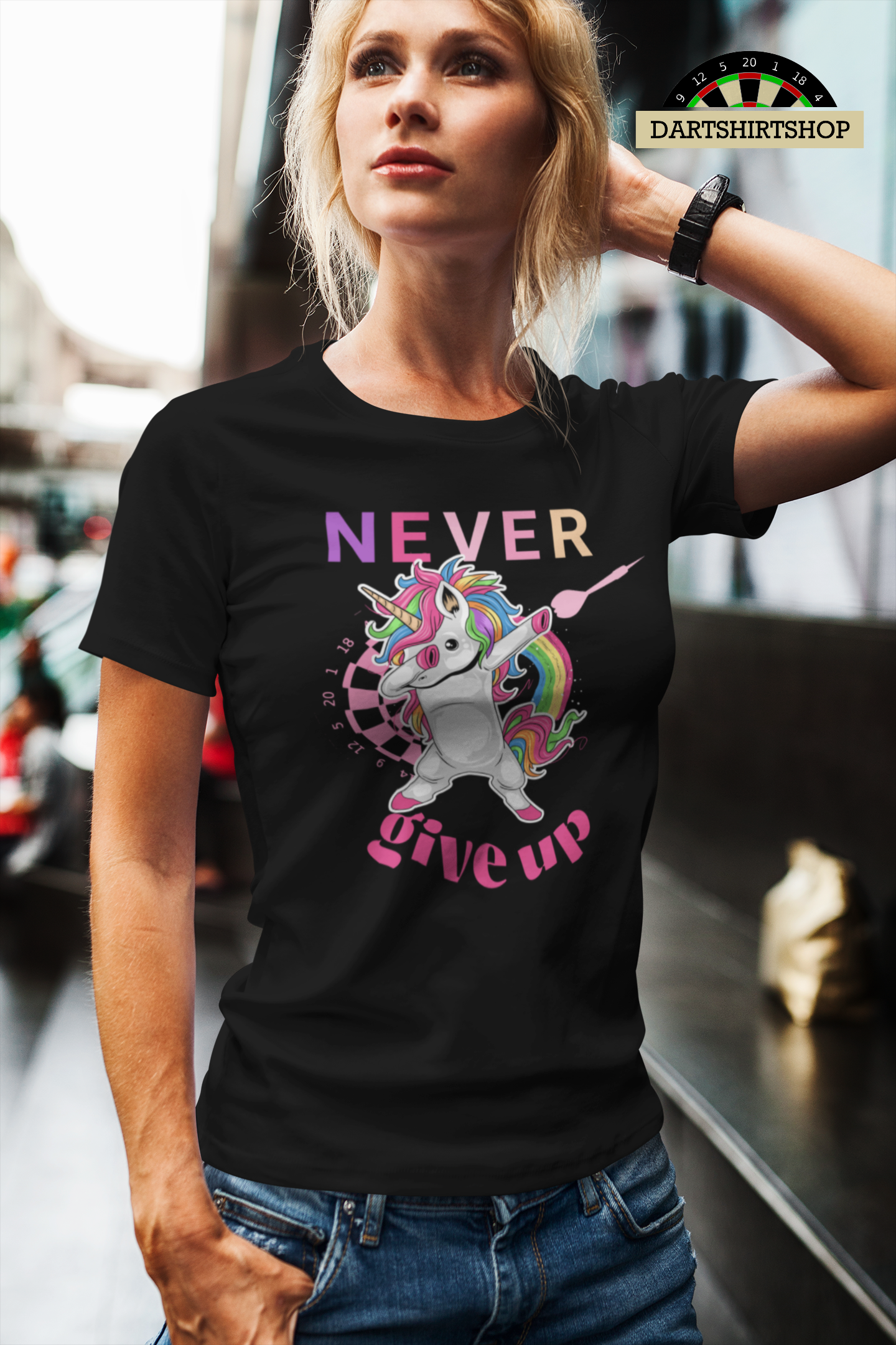 "Unicorn never give up" - Ladies Premium Shirt