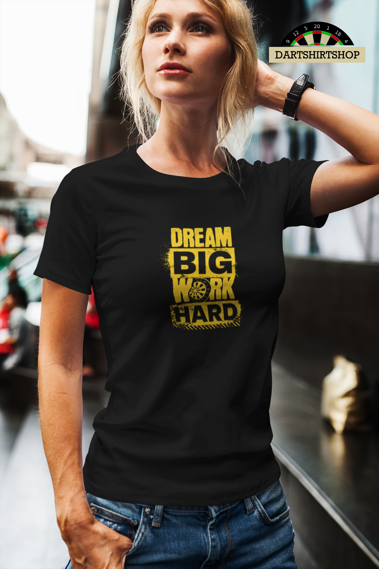 Dream big work hard - Ladies Premium Shirt