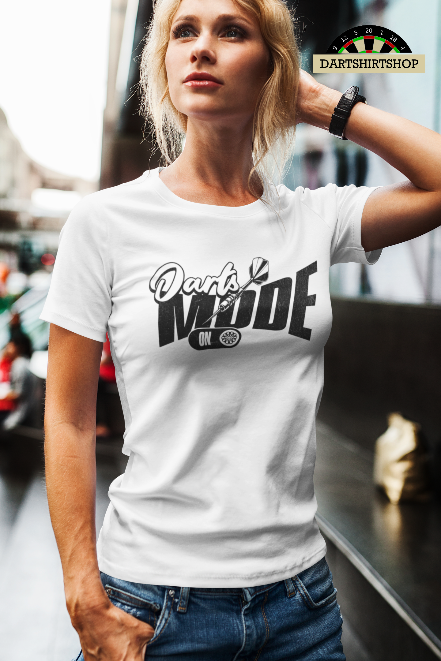 Darts Mode on - Ladies Premium Shirt