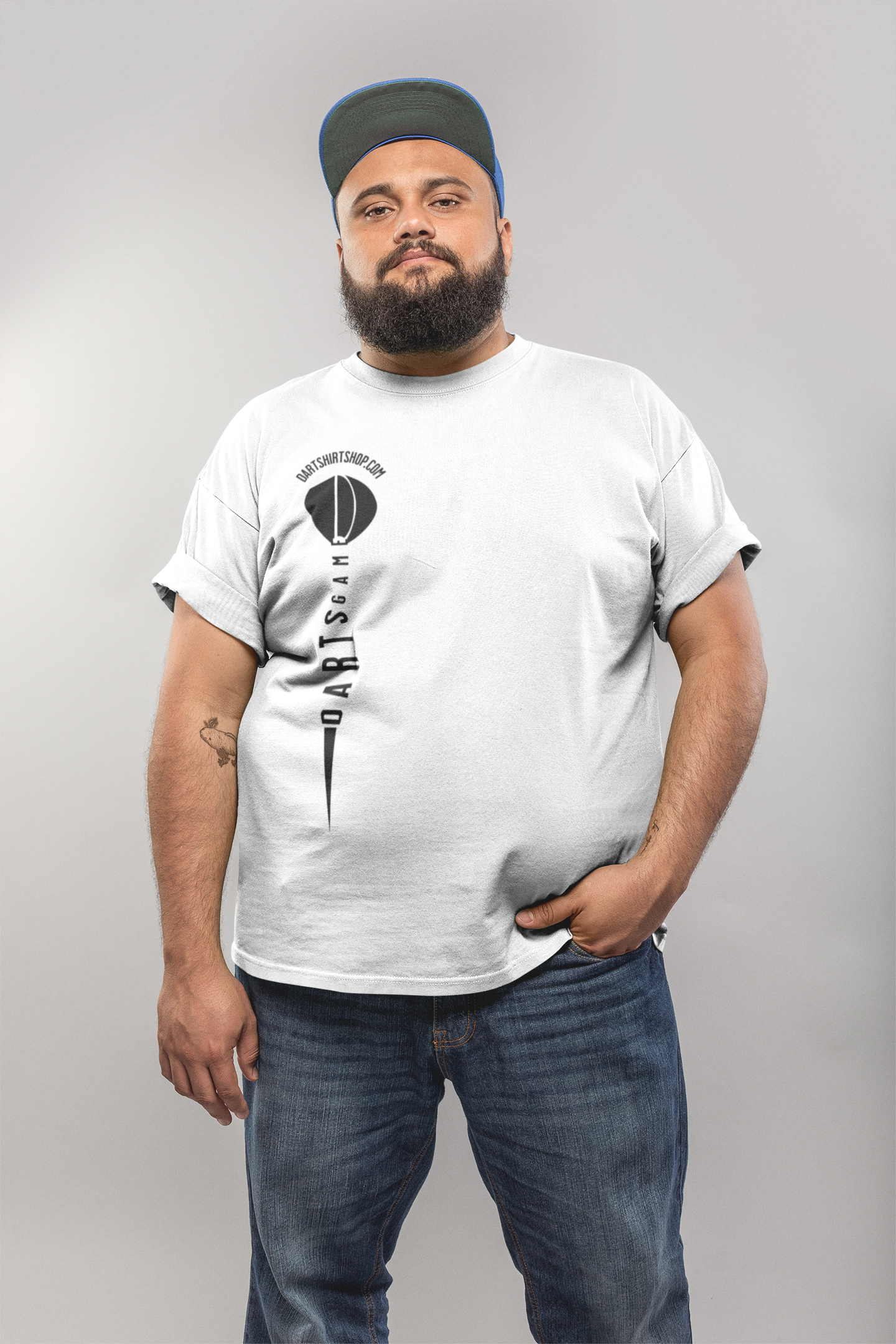 "Darts Game Pfeil" white Edition - Premium Shirt