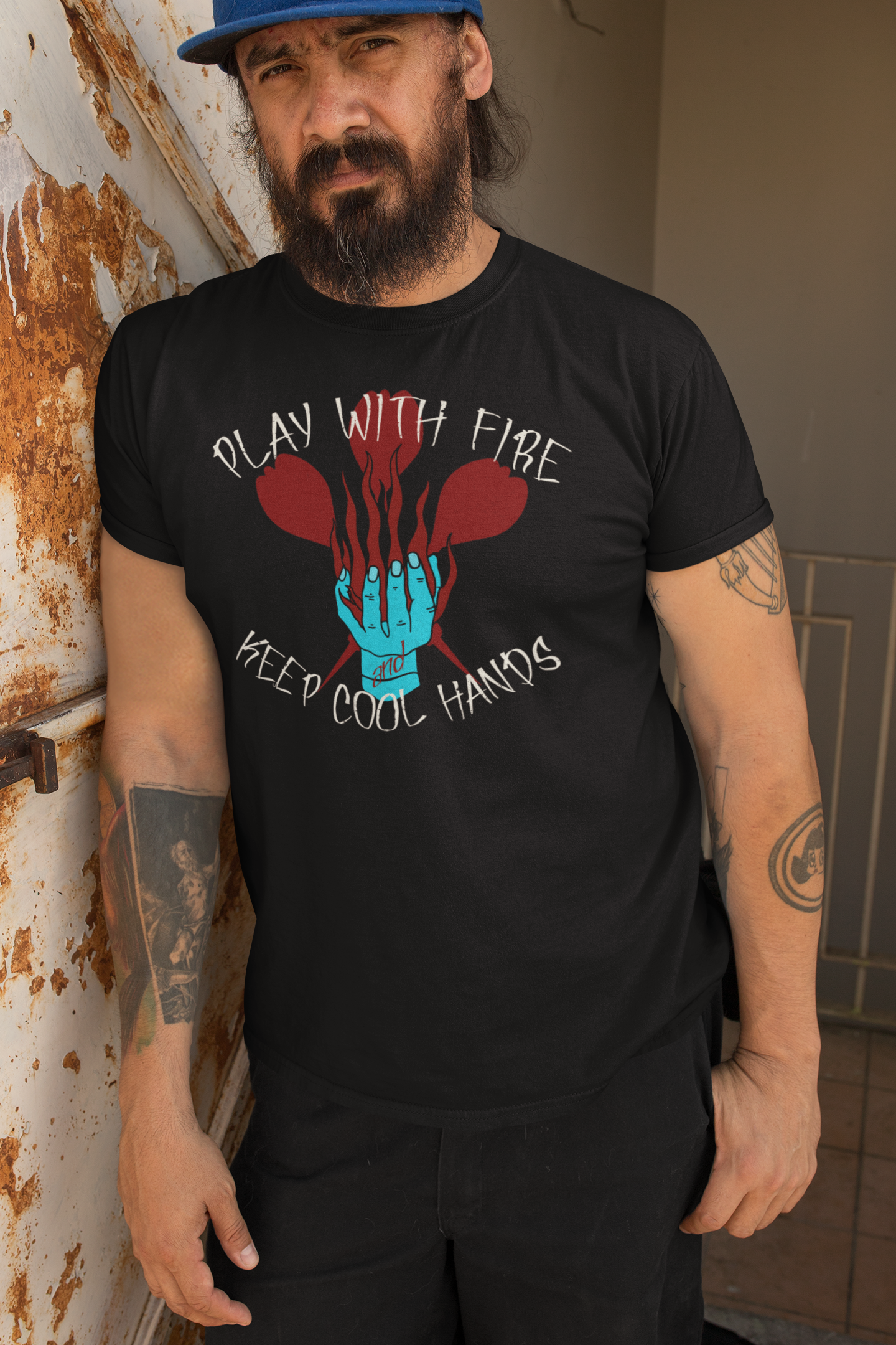 "Play with fire and keep cool Hands" - Premium Shirt