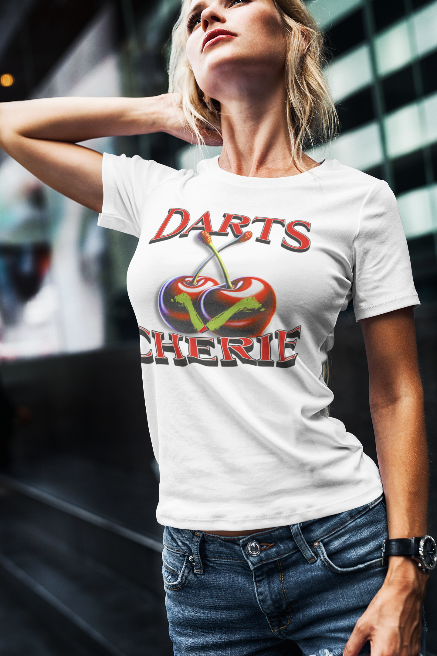 "Darts Cherie" - Ladies Premium Shirt