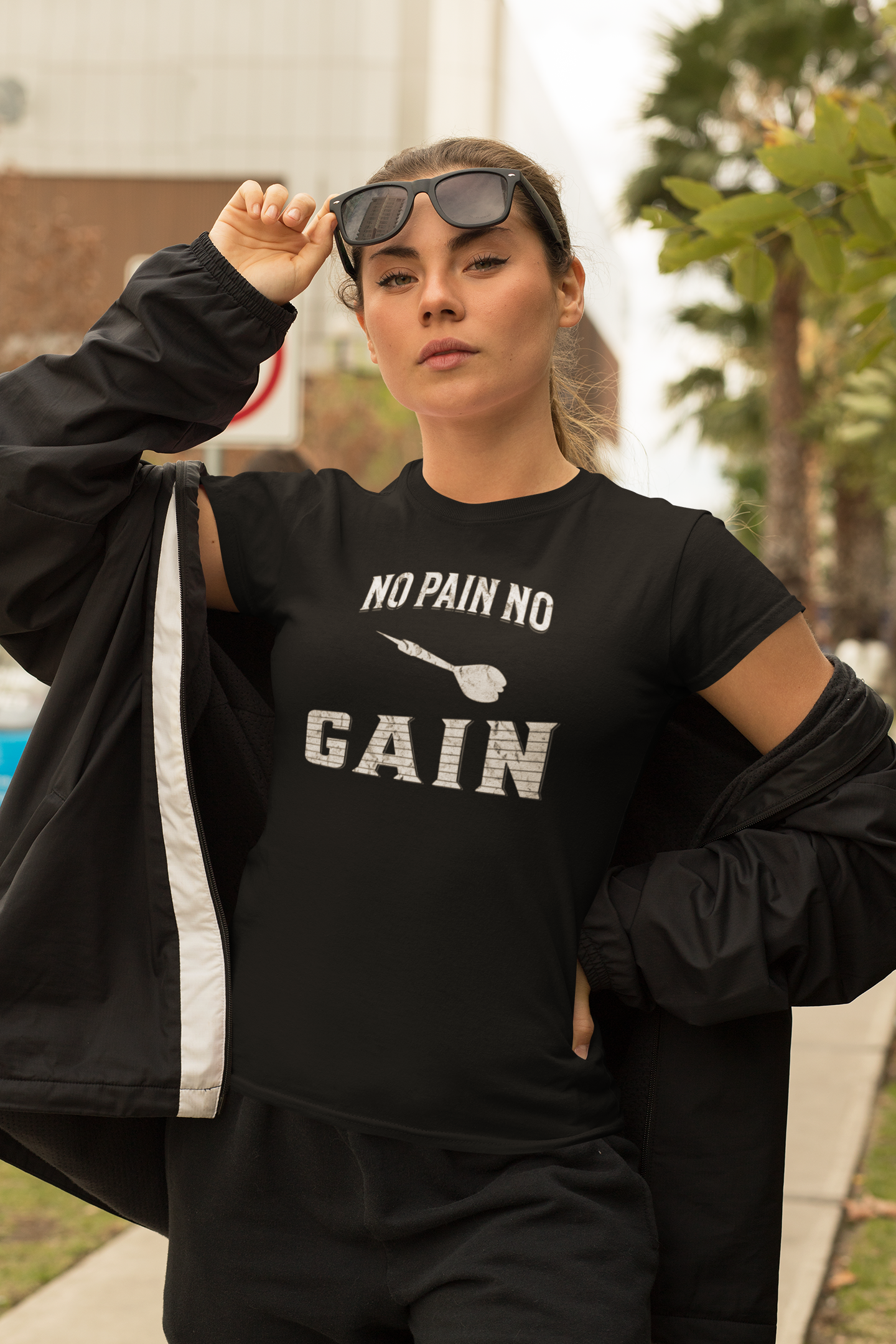 "No Pain non Gain" - Ladies Premium Shirt