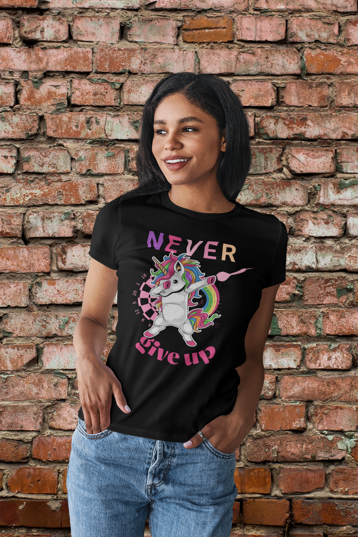 "Unicorn never give up" - Ladies Premium Shirt