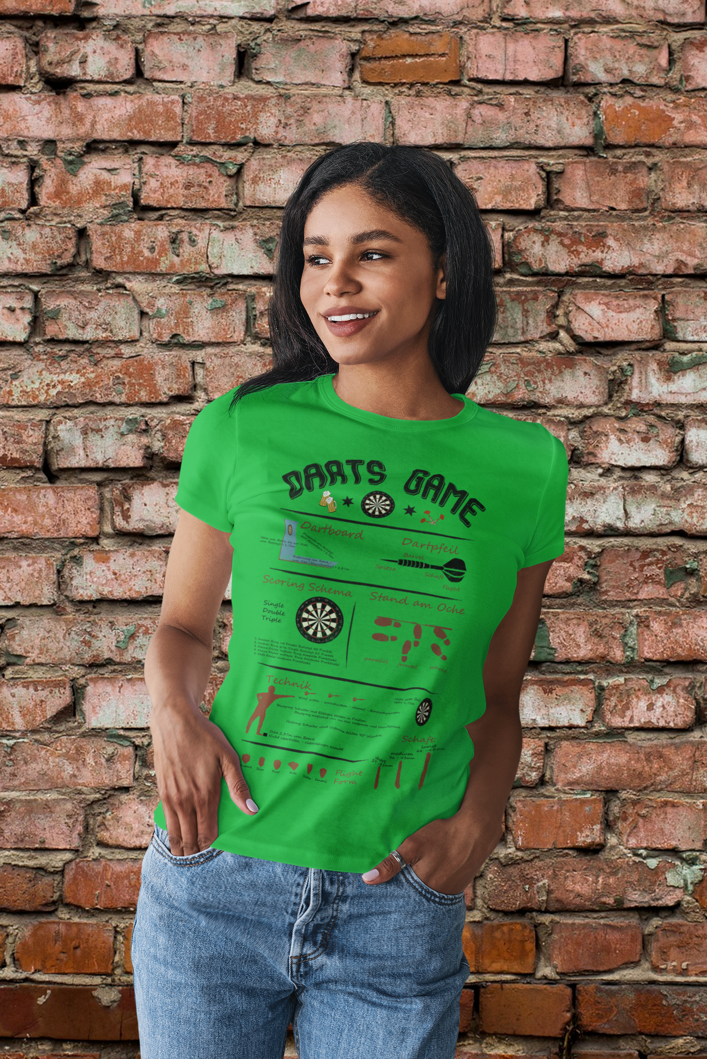 "Darts Game Basics " - Ladies Premium Shirt