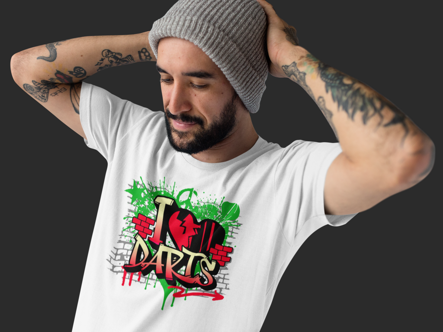 "Love Darts Graffiti" - Premium Shirt