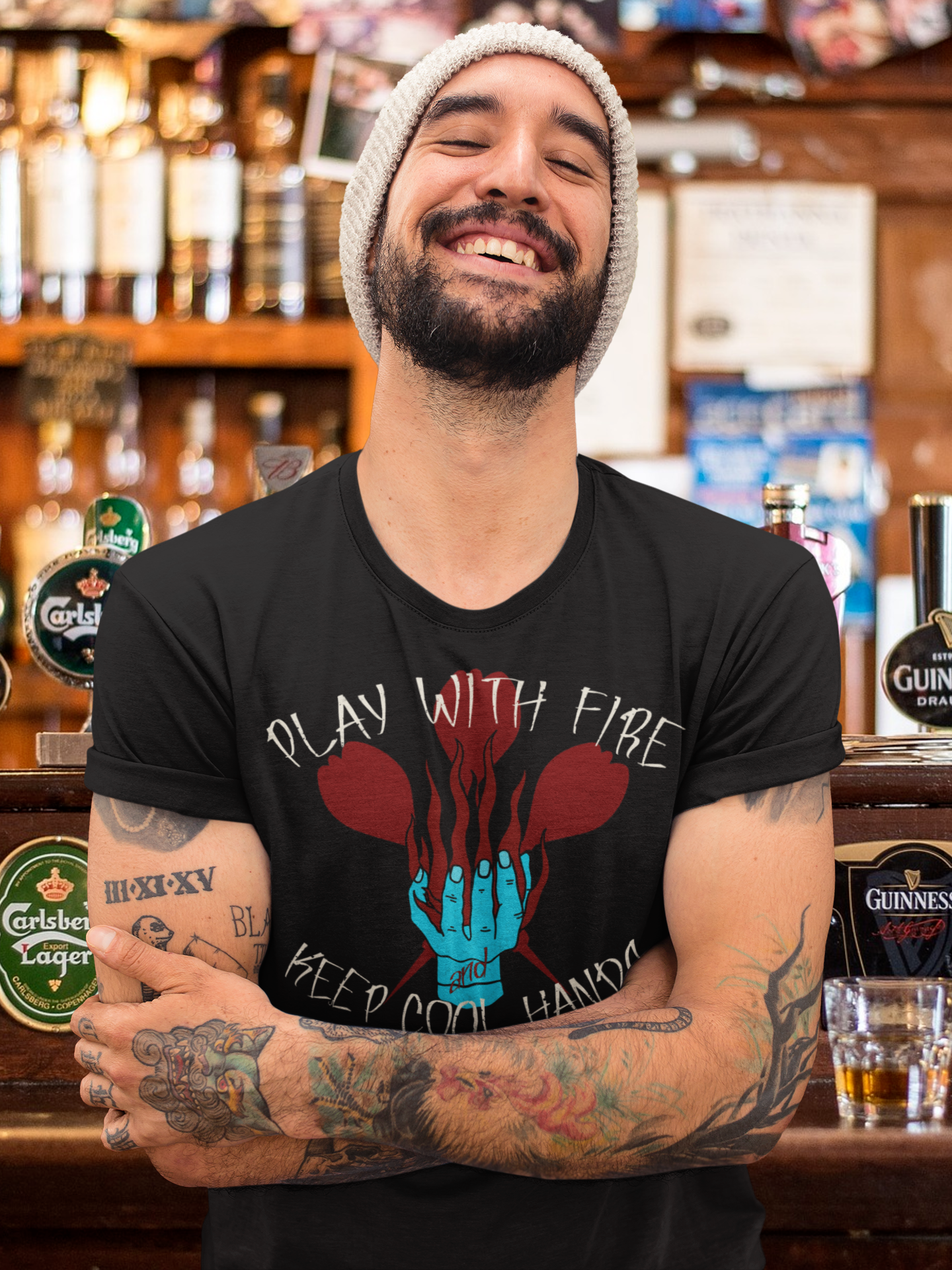 "Play with fire and keep cool Hands" - Premium Shirt