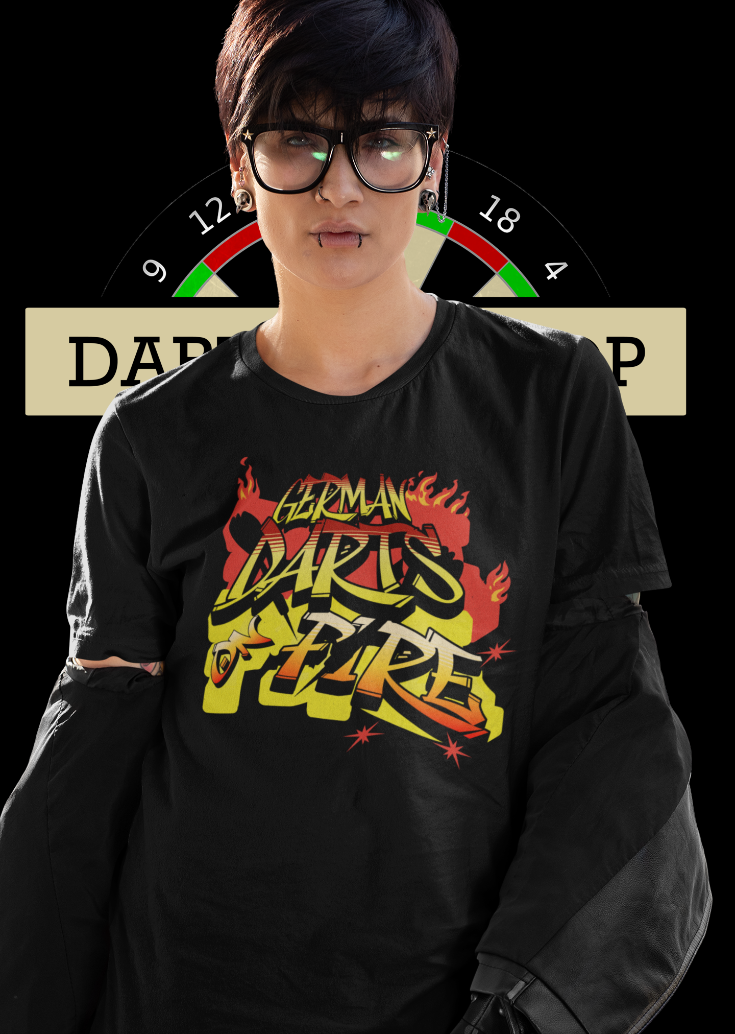 "German Darts on Fire" - Ladies Premium Shirt