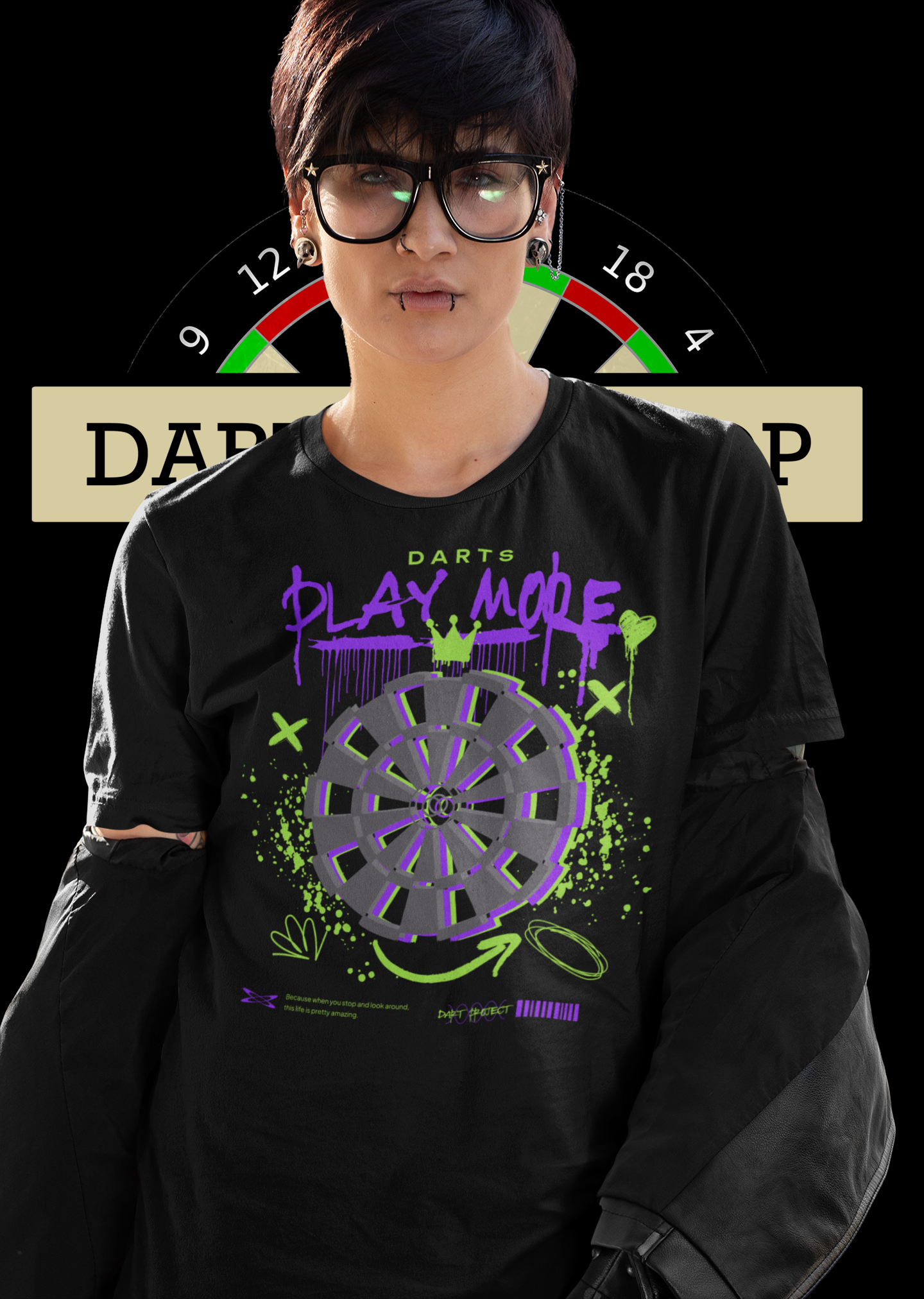 "Play Mode - Darts" - Ladies Premium Shirt