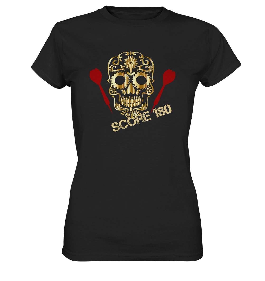 "Score 180 Skull" - Ladies Premium Shirt