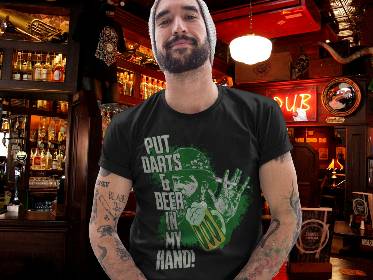 "Put Darts & Beer in my Hand" - Premium Shirt