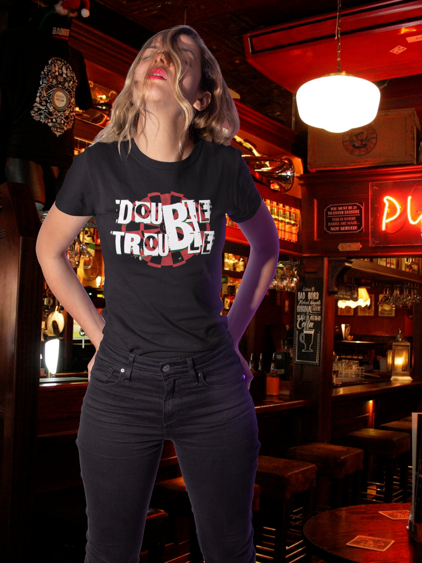 "Double Trouble" - Ladies Premium Shirt