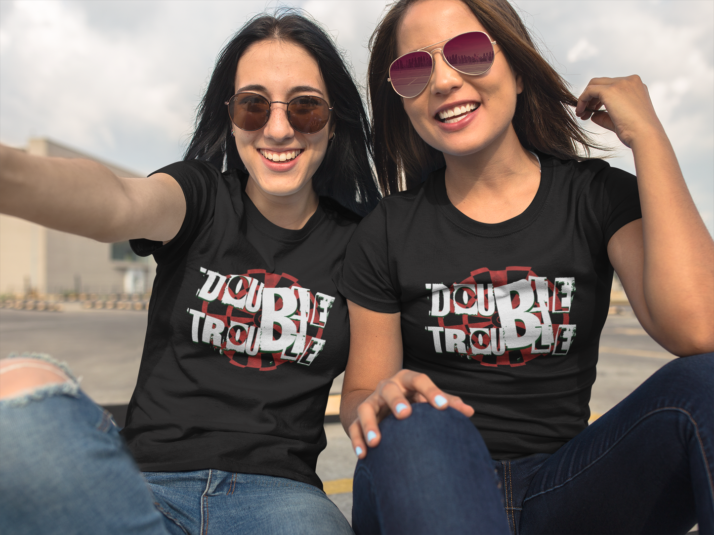 "Double Trouble" - Ladies Premium Shirt